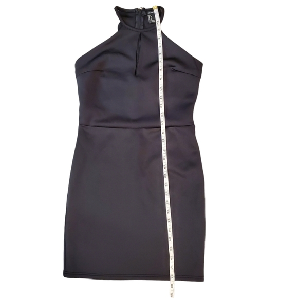 Forever 21 Dress Womens Size Small Black Keyhole Front Halter Neck Bodycon Dress - Picture 7 of 13